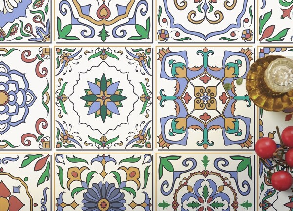 Tapete de vinil Azulejos italianos