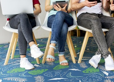 Tapete vinílico Folhas havaianas