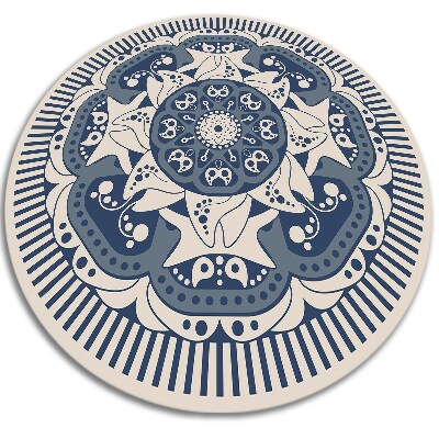 Tapete de vinil redondo mandala floral