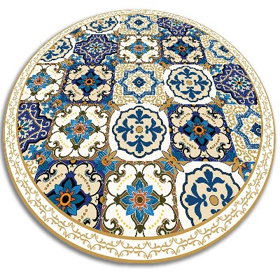 Tapete vinílico redondo Azulejos portugueses