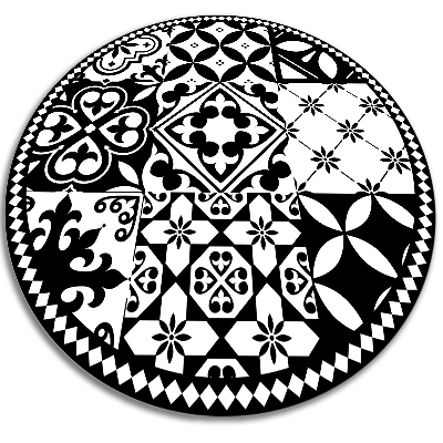Tapete de vinil redondo para cozinha Azulejos portugueses