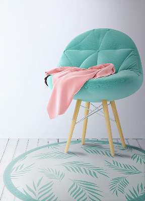Tapete de vinil redondo para cozinha folhas havaianas