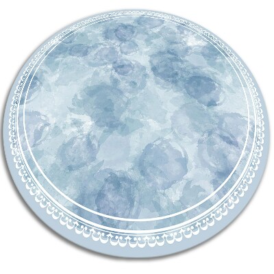 Tapete de vinil redondo para cozinha manchas de aquarela