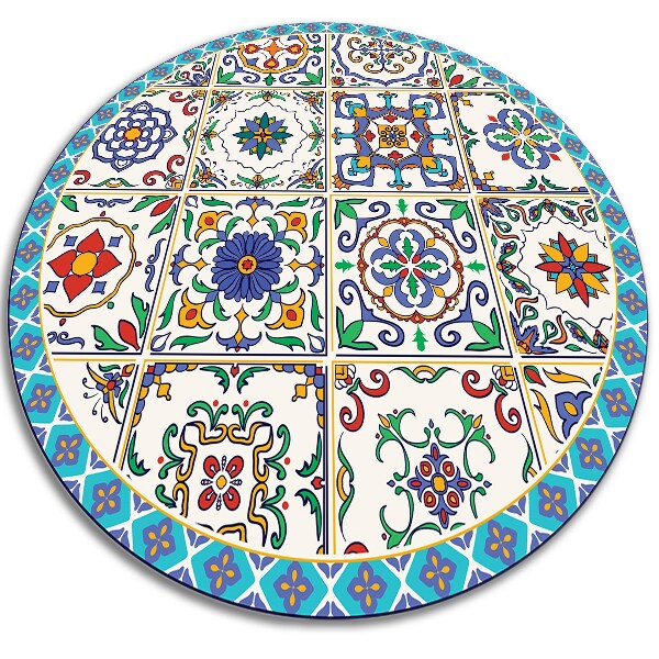 Tapete de vinil redondo Azulejos portugueses