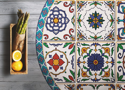 Tapete de vinil redondo Azulejos portugueses