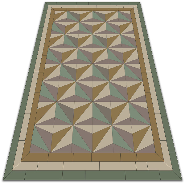 Tapete vinílico Triângulos 3d