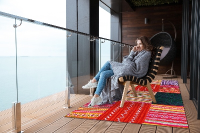 Tapete de exterior grandes Patchwork turco