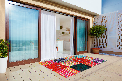 Tapete de exterior grandes Patchwork turco