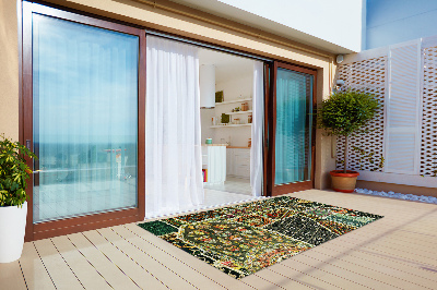 Carpete de exterior Patchwork em estilo turco