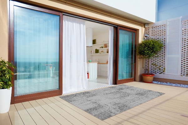 Carpete de exterior Mosaico cinzento