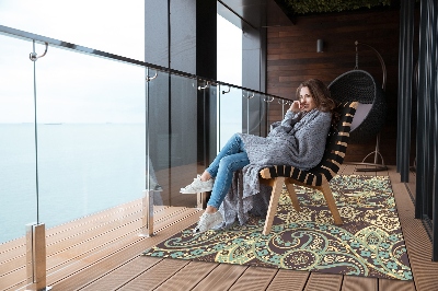 Carpete de exterior Paisley estilo asiático