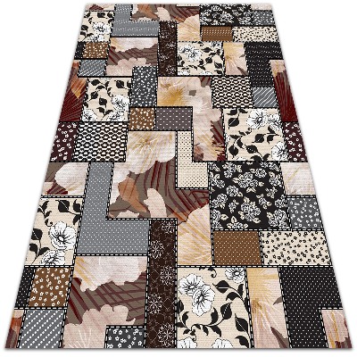 Tapete de exterior grandes Colagem floral