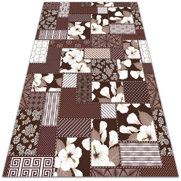 Carpete de exterior Colagem de flores