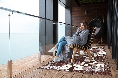 Carpete de exterior Colagem de flores