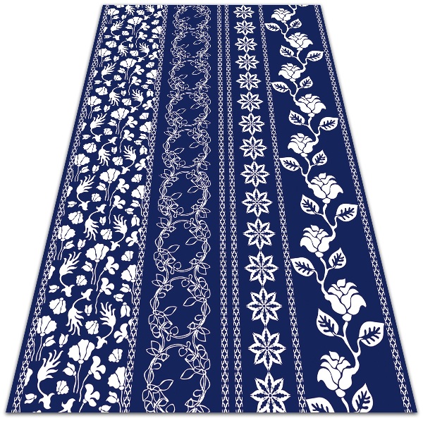 Tapete de exterior grandes Patchwork de flores