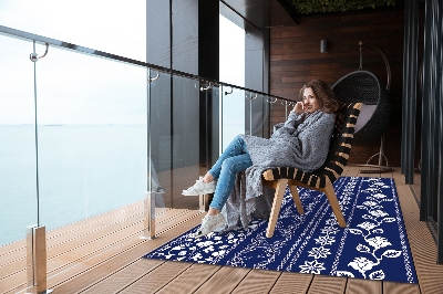 Tapete de exterior grandes Patchwork de flores