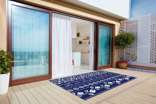 Tapete de exterior grandes Patchwork de flores