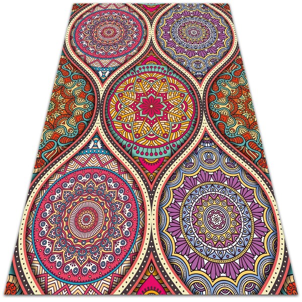 Tapete de exterior grandes Mandala colorida