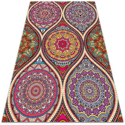 Tapete de exterior grandes Mandala colorida