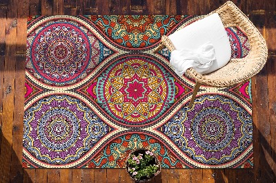 Tapete de exterior grandes Mandala colorida