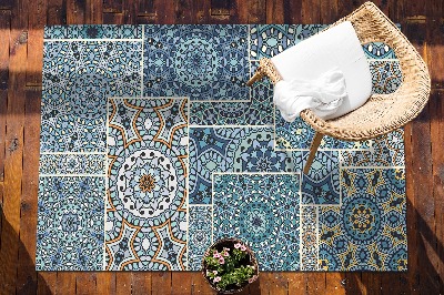 Carpete de exterior Retalhos de mandalas