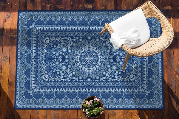 Carpete de exterior Estilo antigo azul