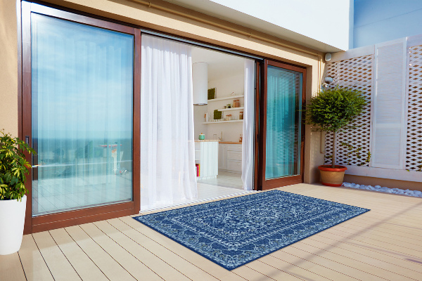 Carpete de exterior Estilo antigo azul