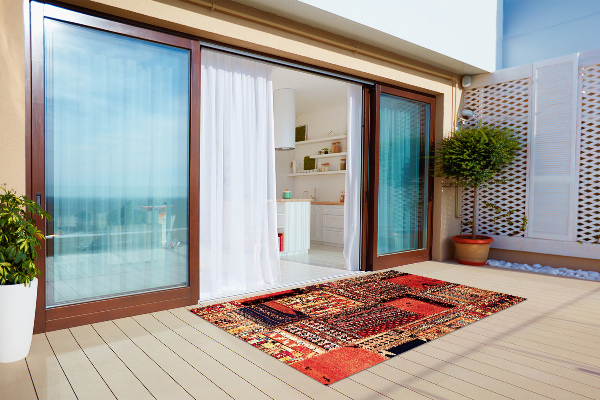 Tapete exterior Patchwork abstrato