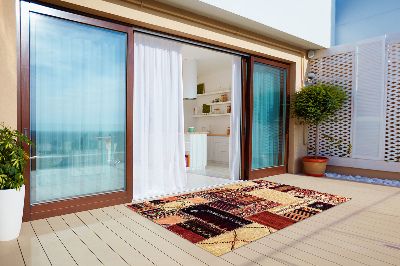 Tapete exterior Patchwork abstrato