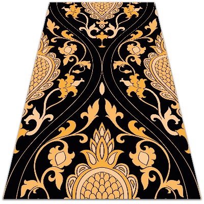 Tapete exterior Damasco dourado