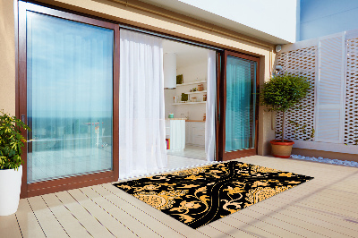Tapete exterior Damasco dourado