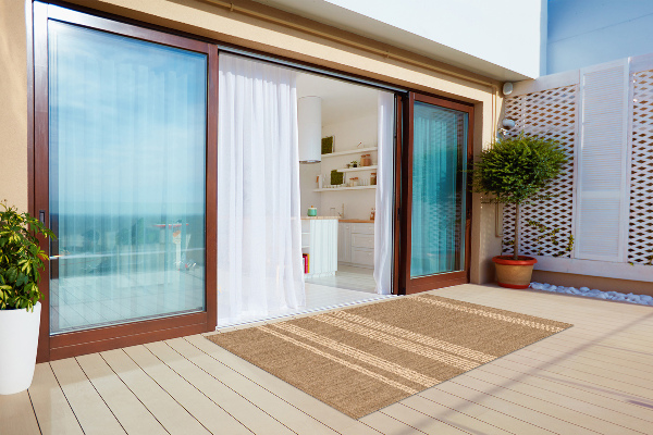Tapete exterior Bege em linhas