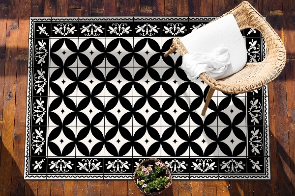 Tapete de exterior grandes Círculos em azulejo