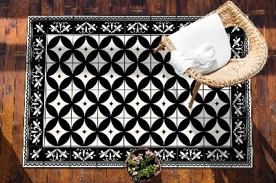 Tapete de exterior grandes Círculos em azulejo