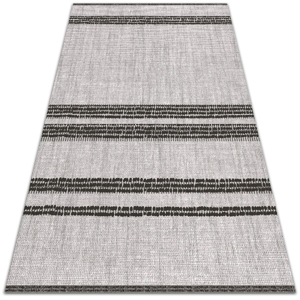 Tapete de exterior grandes Cinzento com linhas