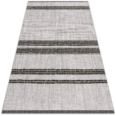 Tapete de exterior grandes Cinzento com linhas