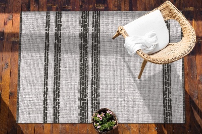 Tapete de exterior grandes Cinzento com linhas