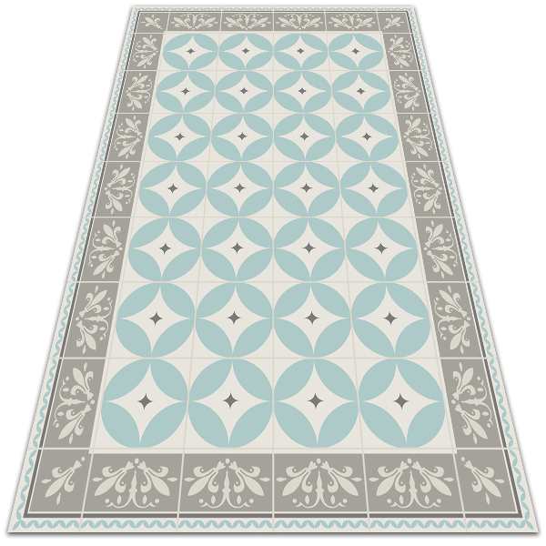 Carpete de exterior Azulejos e círculos