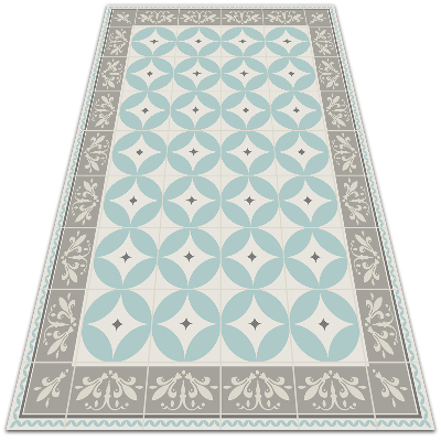 Carpete de exterior Azulejos e círculos