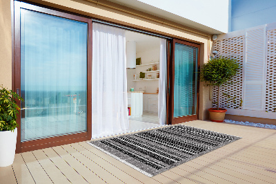 Tapete de exterior grandes Riscas pretas