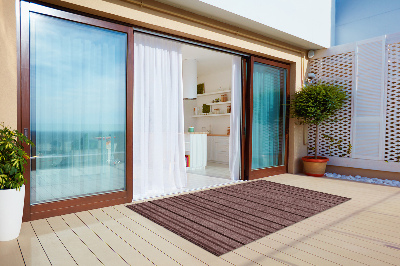 Carpete de exterior Riscas castanhas