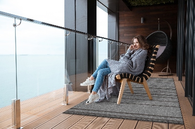 Carpete de exterior Riscas cinzentas