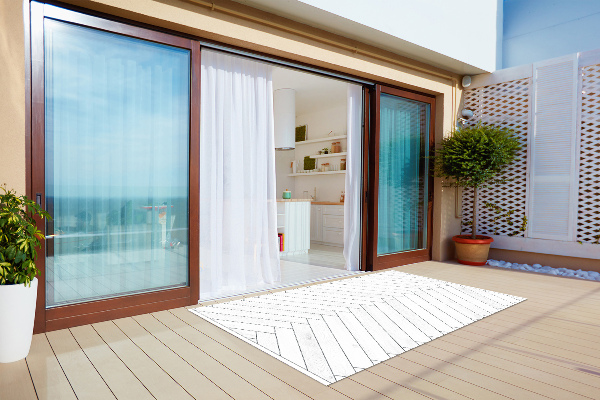 Carpete de exterior Quadros brancos