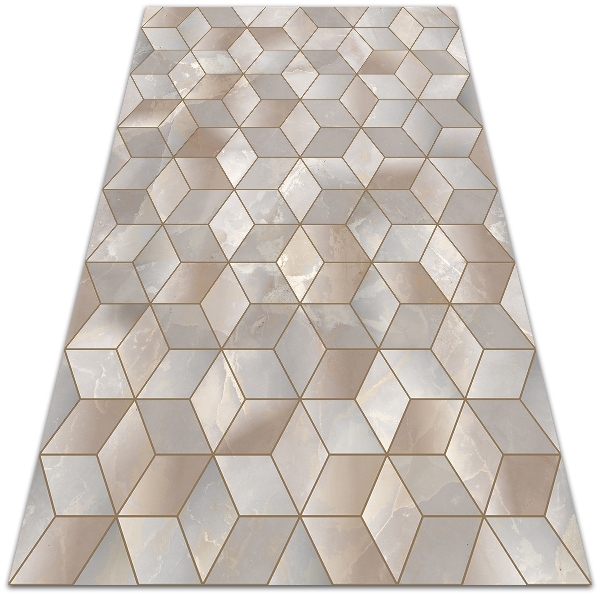 Carpete de exterior Cubos castanhos
