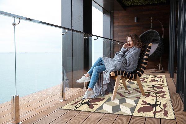 Carpete de exterior Azulejos de magnólia
