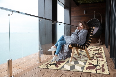 Carpete de exterior Azulejos de magnólia