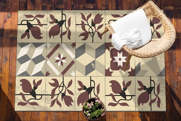 Carpete de exterior Azulejos de magnólia