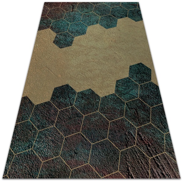 Carpete de exterior Hexágonos de betão