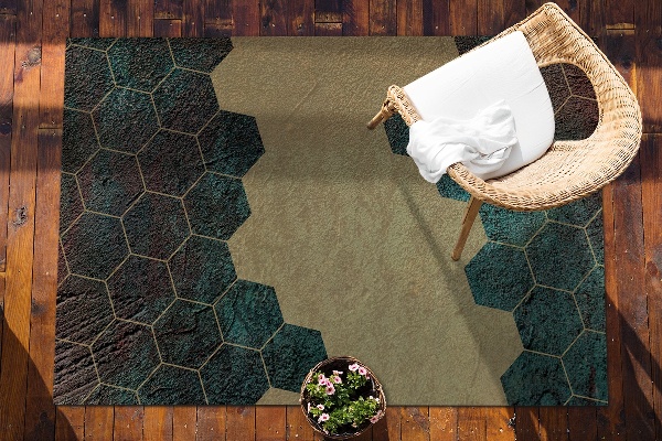 Carpete de exterior Hexágonos de betão