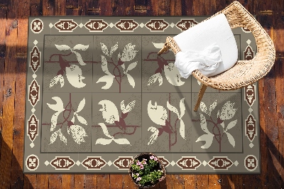 Tapete de exterior grandes Azulejos de magnólia